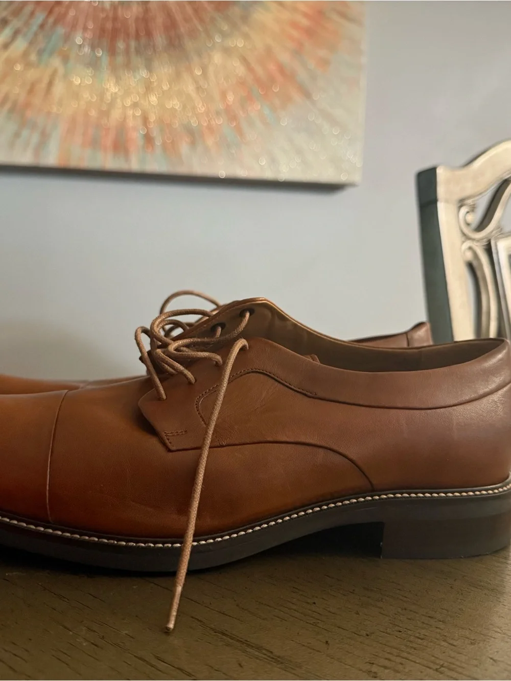 Cole Haan Cognac Leather Derby Shoe